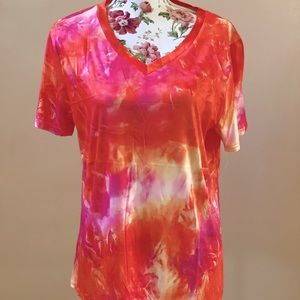 Fun Bright tie-dye ish top